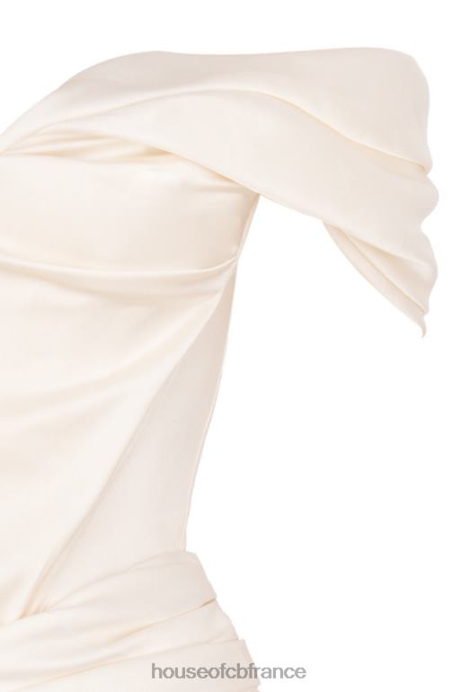 House of CB robe corset en satin ivoire coraline N888H627 vêtements