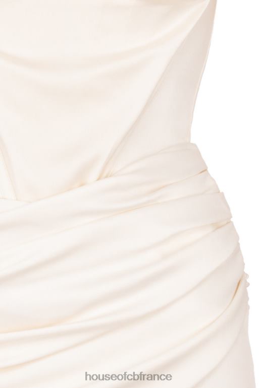 House of CB robe corset en satin ivoire coraline N888H627 vêtements
