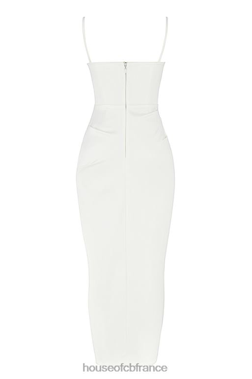 House of CB robe corset en satin ivoire flora N888H523 vêtements