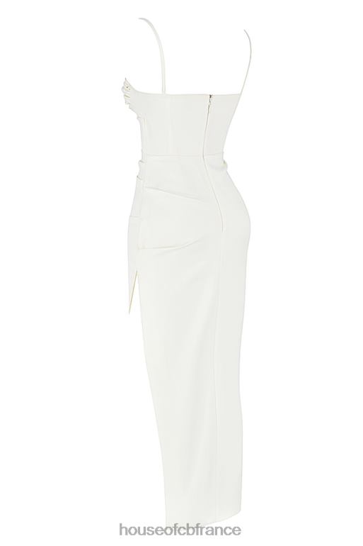 House of CB robe corset en satin ivoire flora N888H523 vêtements