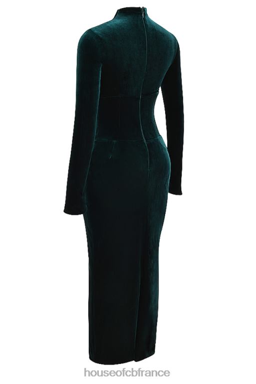 House of CB robe corset en velours forêt arabella N888H339 vêtements