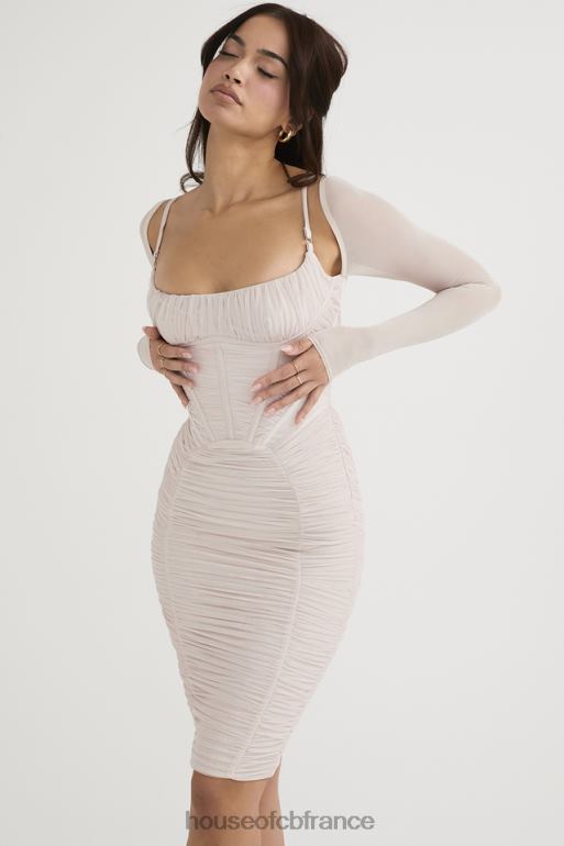 House of CB robe corset froncée en cristal Freyja N888H487 vêtements