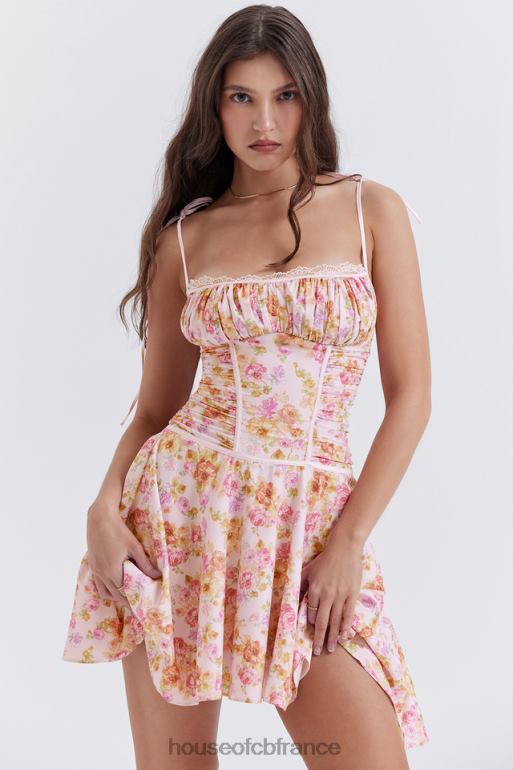 House of CB robe corset à imprimé lavande clair Alejandra N888H244 vêtements