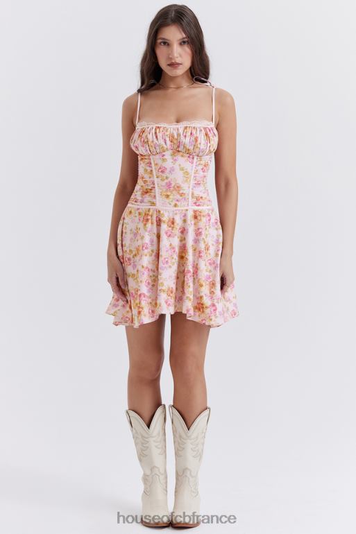 House of CB robe corset à imprimé lavande clair Alejandra N888H244 vêtements