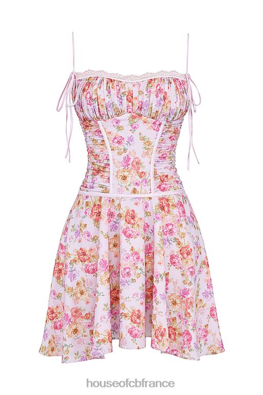 House of CB robe corset à imprimé lavande clair Alejandra N888H244 vêtements