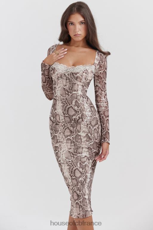 House of CB robe corset à imprimé serpent seraphina N888H145 vêtements
