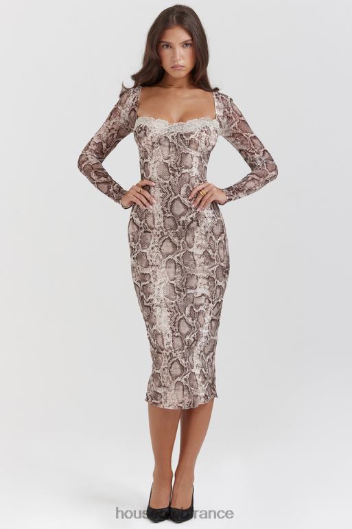 House of CB robe corset à imprimé serpent seraphina N888H145 vêtements