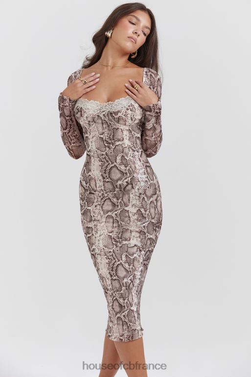 House of CB robe corset à imprimé serpent seraphina N888H145 vêtements