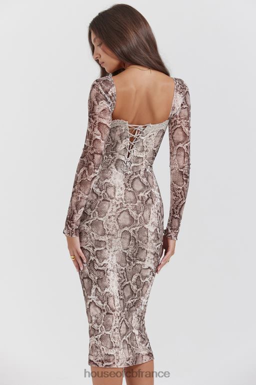 House of CB robe corset à imprimé serpent seraphina N888H145 vêtements