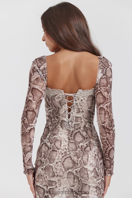 House of CB robe corset à imprimé serpent seraphina N888H145 vêtements