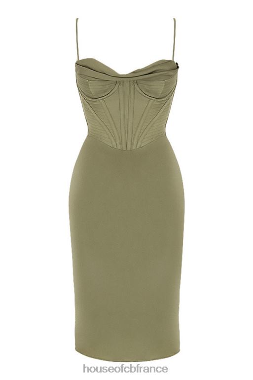 House of CB robe corset myrna olive N888H580 vêtements