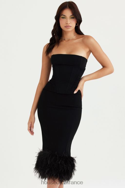 House of CB robe corset noire sans bretelles Fionula N888H457 vêtements