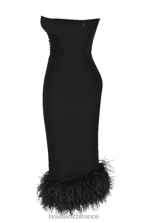House of CB robe corset noire sans bretelles Fionula N888H457 vêtements