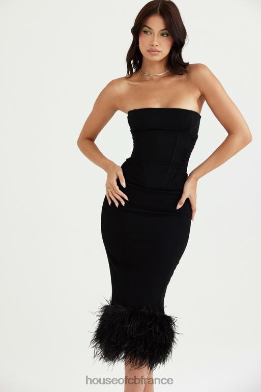 House of CB robe corset noire sans bretelles Fionula N888H457 vêtements