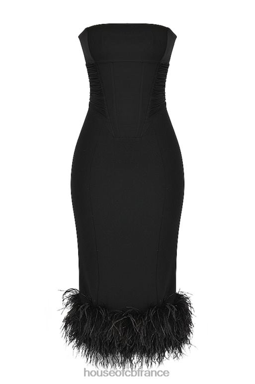 House of CB robe corset noire sans bretelles Fionula N888H457 vêtements