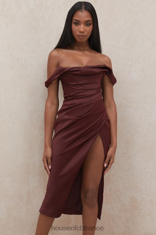 House of CB robe corset à épaules dénudées Rhoda Raisin N888H594 vêtements