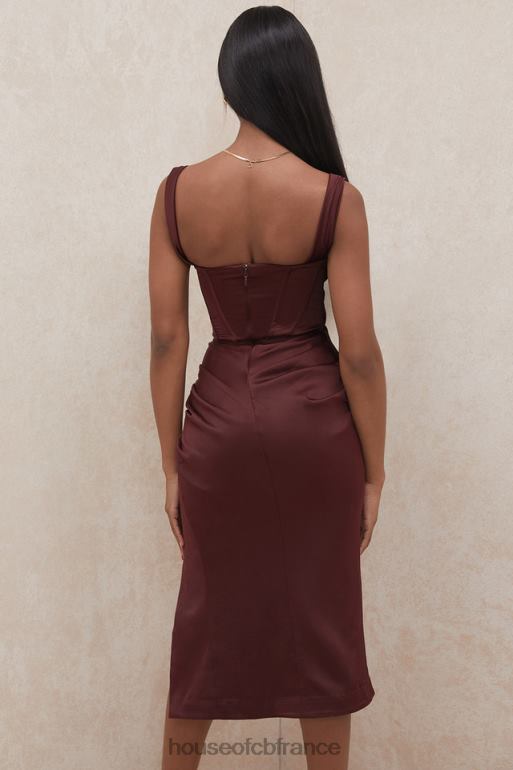 House of CB robe corset à épaules dénudées Rhoda Raisin N888H594 vêtements