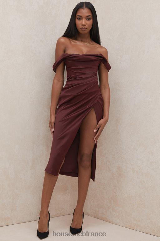 House of CB robe corset à épaules dénudées Rhoda Raisin N888H594 vêtements