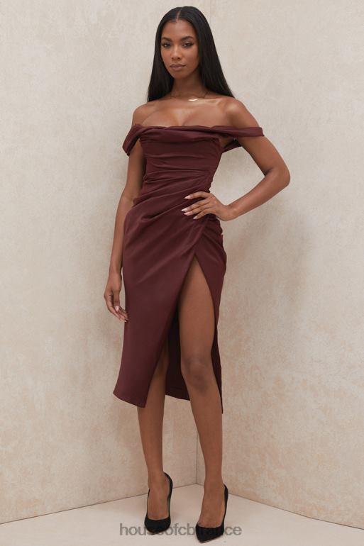House of CB robe corset à épaules dénudées Rhoda Raisin N888H594 vêtements