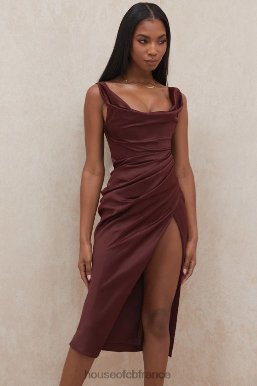 House of CB robe corset à épaules dénudées Rhoda Raisin N888H594 vêtements