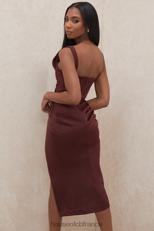 House of CB robe corset à épaules dénudées Rhoda Raisin N888H594 vêtements