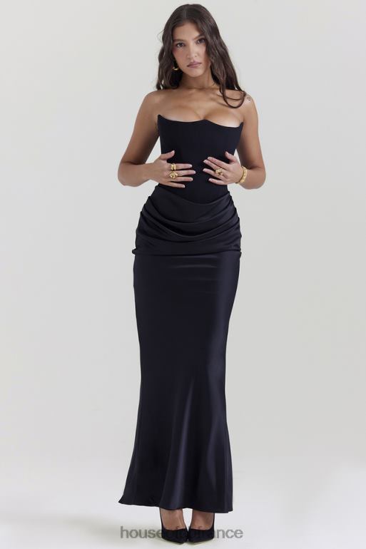 House of CB robe corset sans bretelles noire perséphone N888H119 vêtements