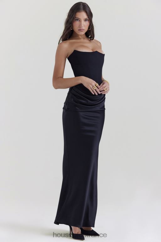 House of CB robe corset sans bretelles noire perséphone N888H119 vêtements
