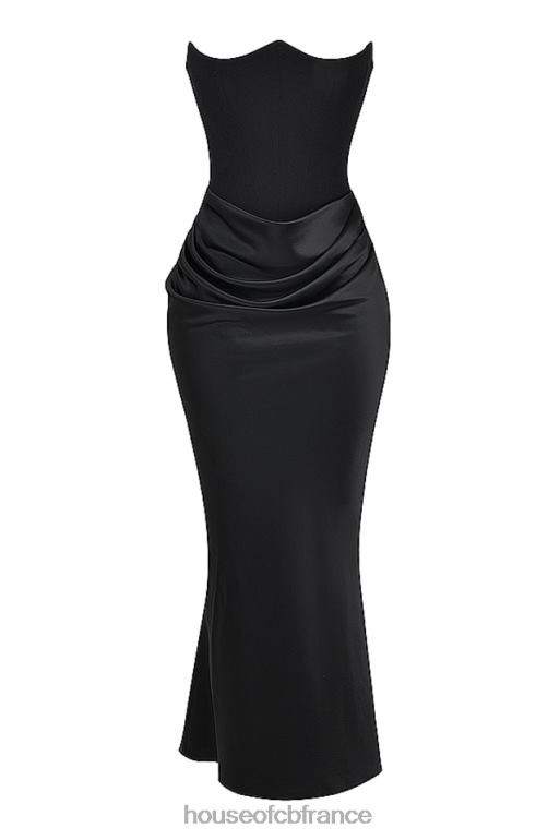 House of CB robe corset sans bretelles noire perséphone N888H119 vêtements