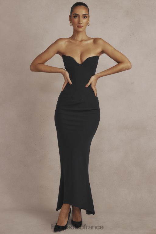 House of CB robe corset sans bretelles noire sabine N888H353 vêtements
