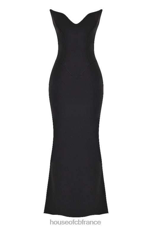 House of CB robe corset sans bretelles noire sabine N888H353 vêtements