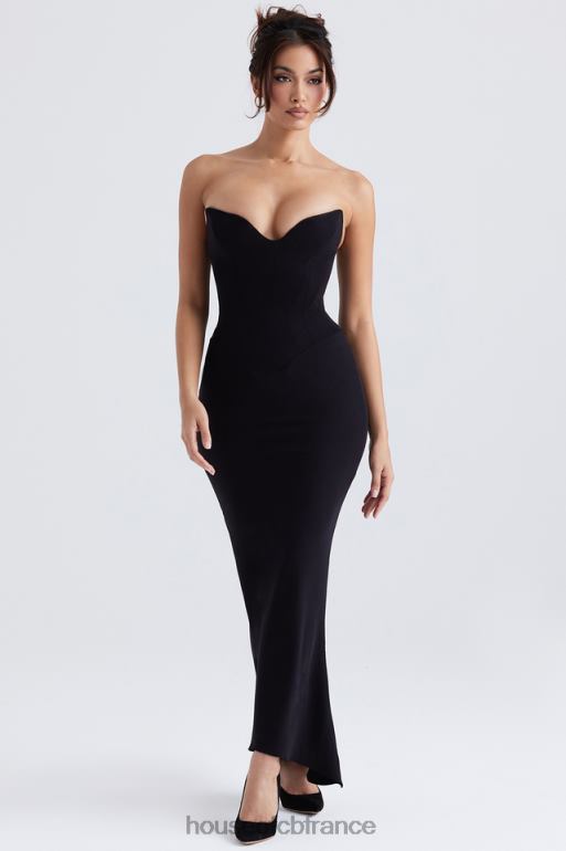 House of CB robe corset sans bretelles noire sabine N888H353 vêtements