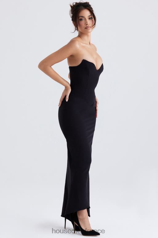 House of CB robe corset sans bretelles noire sabine N888H353 vêtements