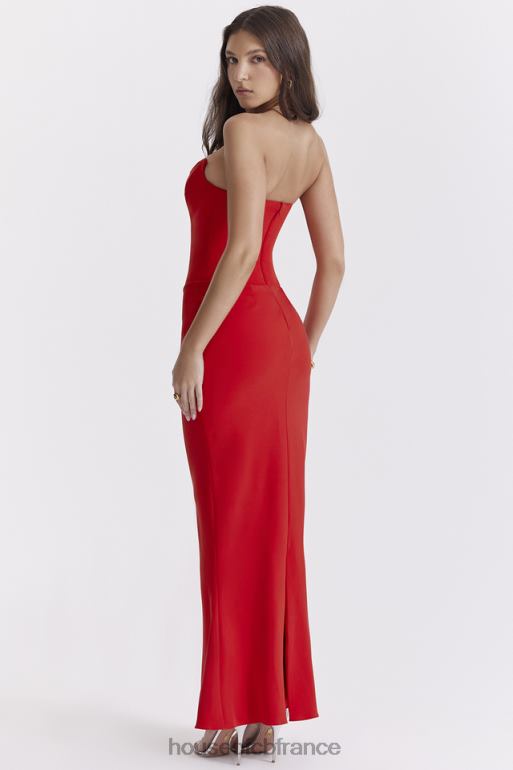 House of CB robe corset sans bretelles tamara cerise N888H230 vêtements