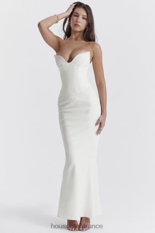 House of CB robe corset sans bretelles tamara ivoire N888H224 vêtements