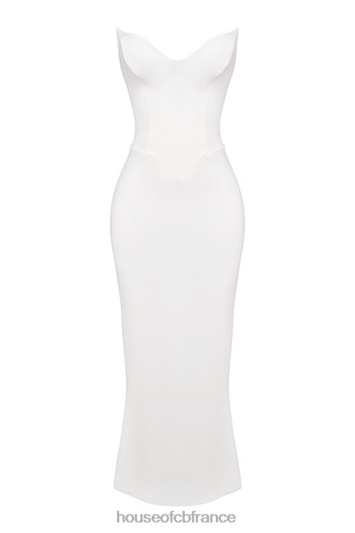 House of CB robe corset sans bretelles tamara ivoire N888H224 vêtements