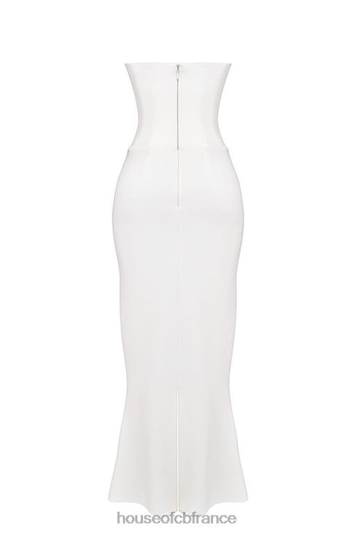 House of CB robe corset sans bretelles tamara ivoire N888H224 vêtements