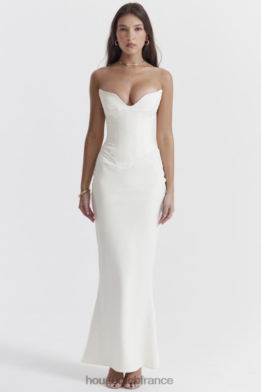 House of CB robe corset sans bretelles tamara ivoire N888H224 vêtements