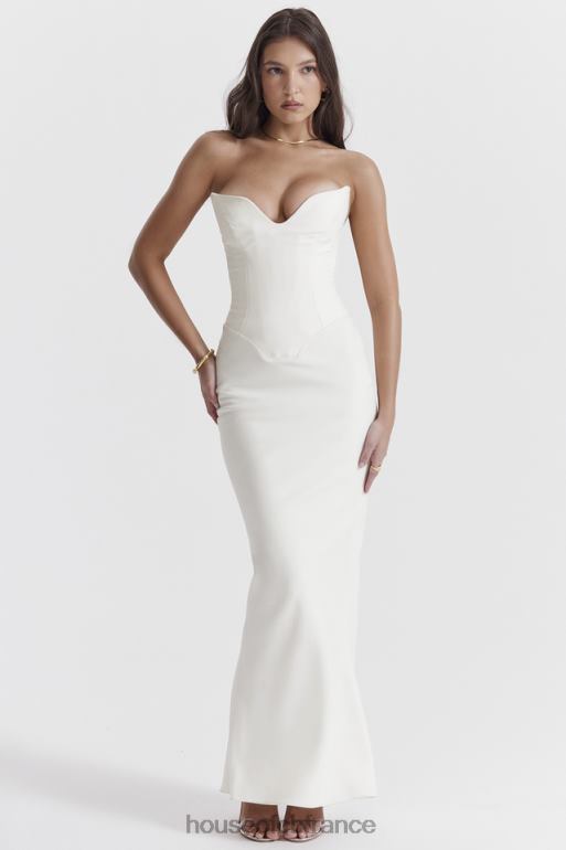 House of CB robe corset sans bretelles tamara ivoire N888H224 vêtements