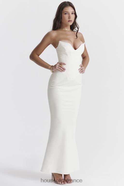 House of CB robe corset sans bretelles tamara ivoire N888H224 vêtements