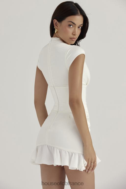House of CB robe corset à volants ivoire Tianna N888H401 vêtements