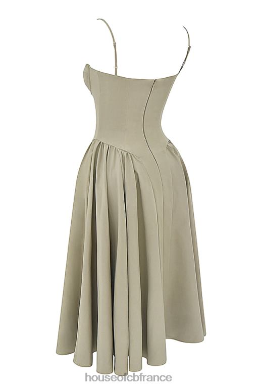 House of CB robe d\'été corset taupe samaria N888H217 vêtements