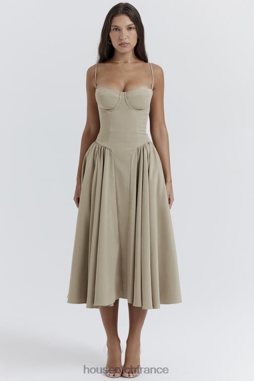 House of CB robe d\'été corset taupe samaria N888H217 vêtements