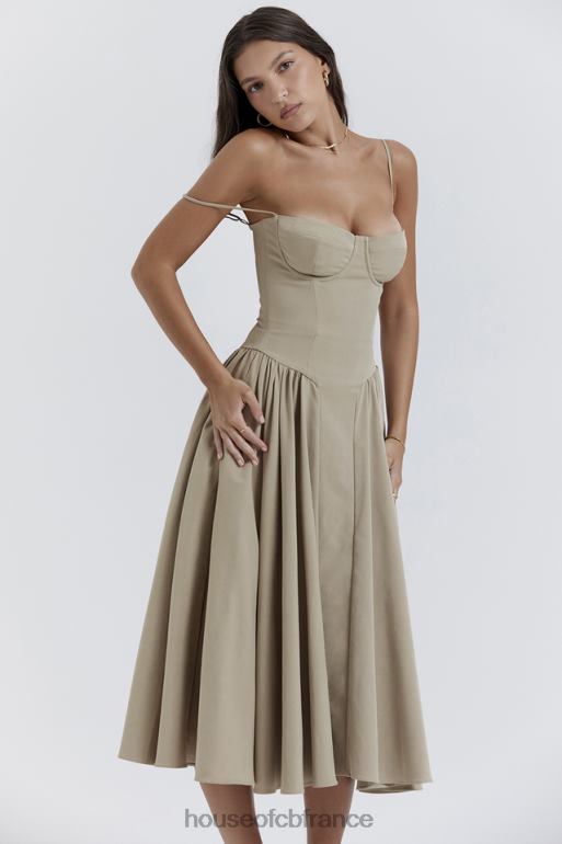 House of CB robe d\'été corset taupe samaria N888H217 vêtements