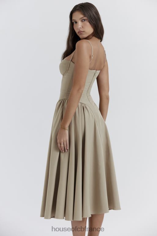 House of CB robe d\'été corset taupe samaria N888H217 vêtements