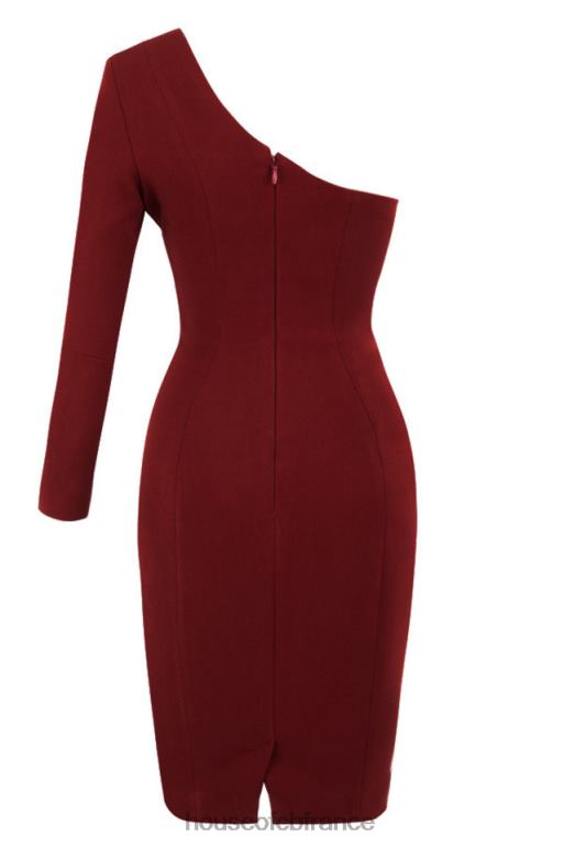 House of CB caprice wine robe asymétrique N888H624 vêtements