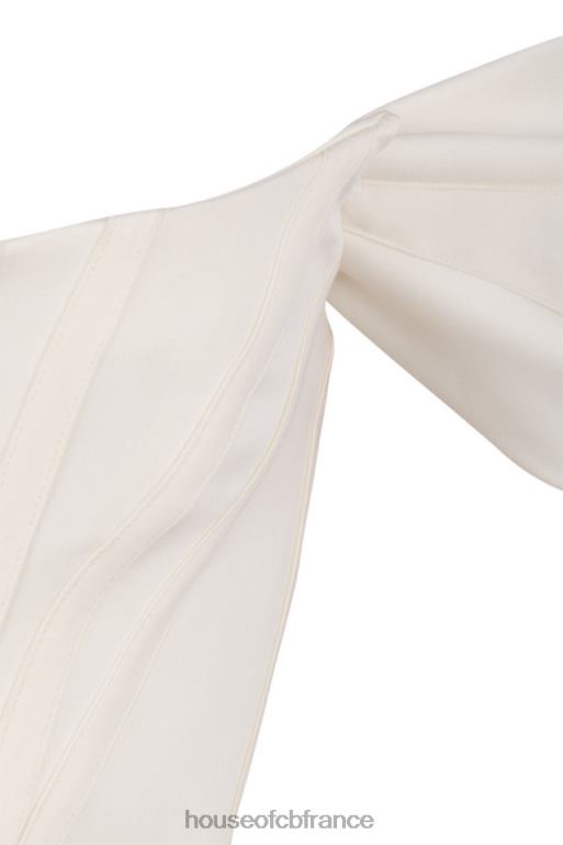 House of CB robe à épaules dénudées en satin ivoire Loretta N888H625 vêtements