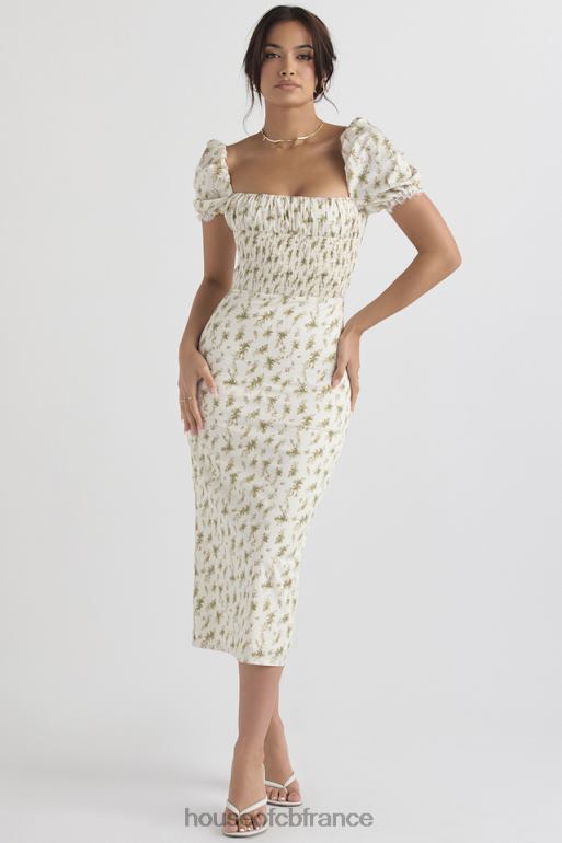 House of CB Bellucci - Robe d\'été froncée à imprimé jardin N888H425 vêtements