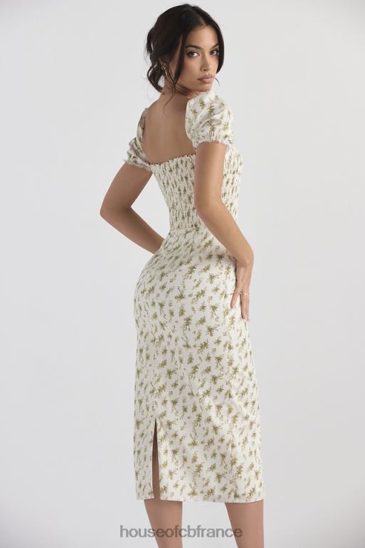 House of CB Bellucci - Robe d\'été froncée à imprimé jardin N888H425 vêtements