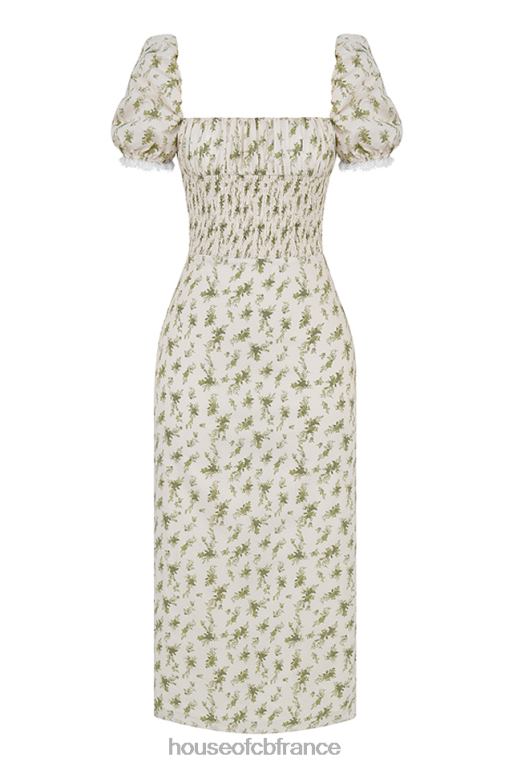 House of CB Bellucci - Robe d\'été froncée à imprimé jardin N888H425 vêtements