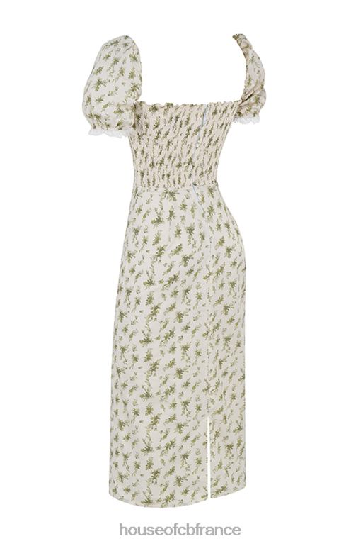 House of CB Bellucci - Robe d\'été froncée à imprimé jardin N888H425 vêtements